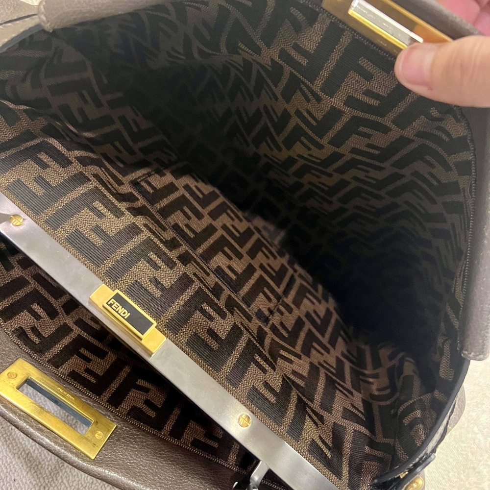 Fendi Peekaboo Goatskin Zucca